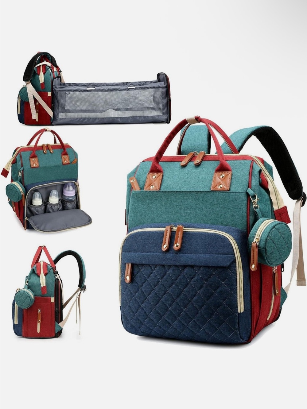 GOOD MUM Multi-Color Waterproof Backpack Diaper Bag for Baby Boy—NWOT—GORGEOUS!!